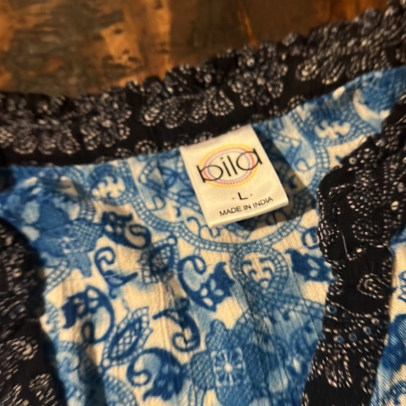 Size L boho asymmetrical bottom dress EUC - Picture 4 of 4